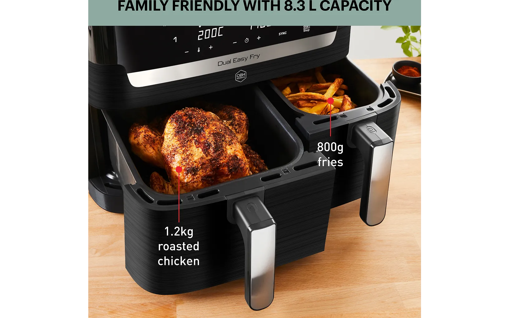 OBH Nordica Dual Easy Fry & Grill airfryer