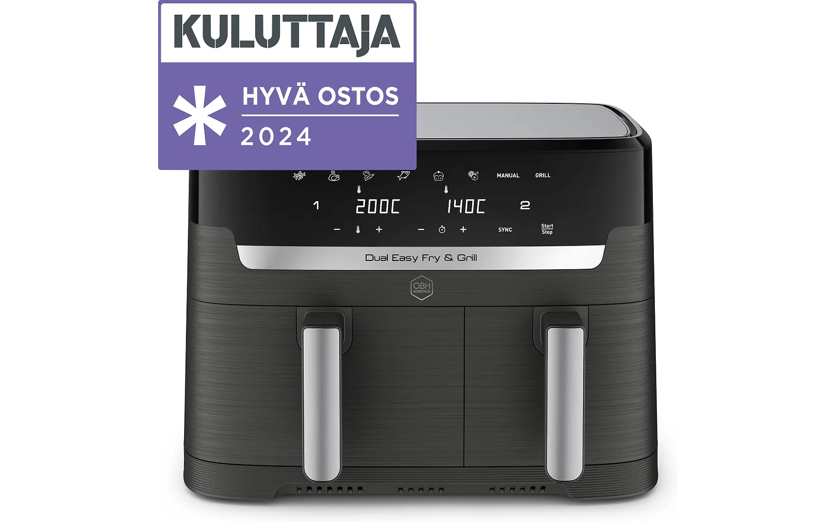 OBH Nordica Dual Easy Fry & Grill airfryer