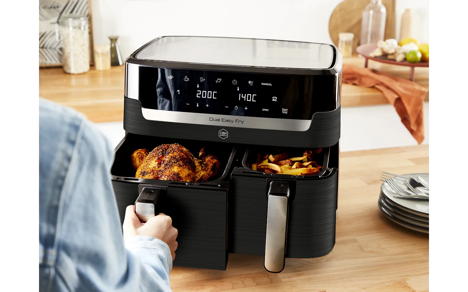 OBH Nordica Dual Easy Fry & Grill airfryer