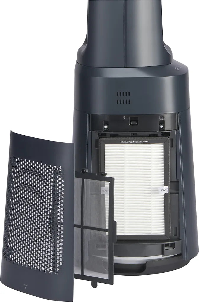 Ströme Gliding Grille Bladeless 2-in-1 tornituuletin ja ilmanpuhdistin, tummansininen