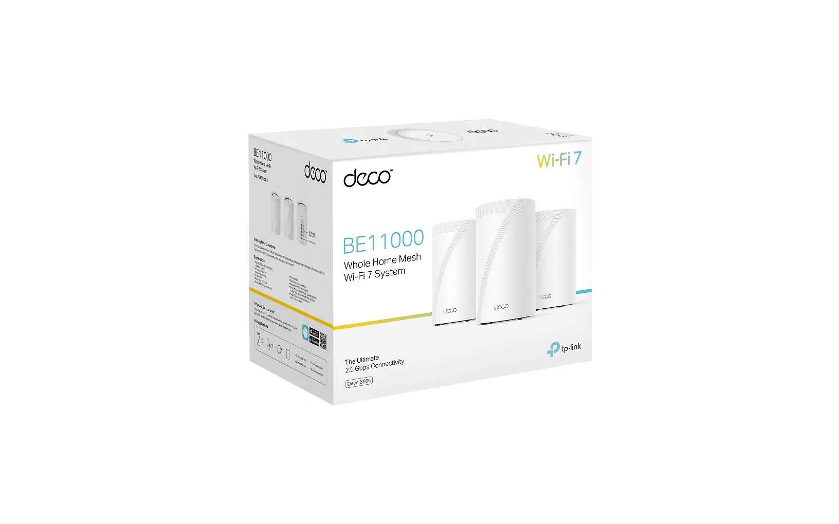 TP-LINK Deco BE65 Tri-Band WiFi 7 -Mesh-järjestelmä, 3-pack