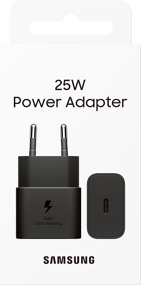 Samsung 25W USB-C GaN -verkkovirtalaturi, musta – kuva 6