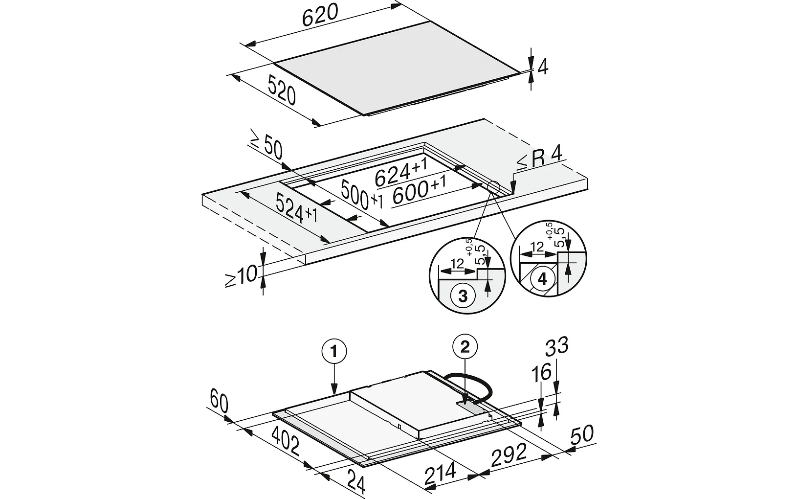 Miele KM 7361 FL induktiotaso - E-store.fi