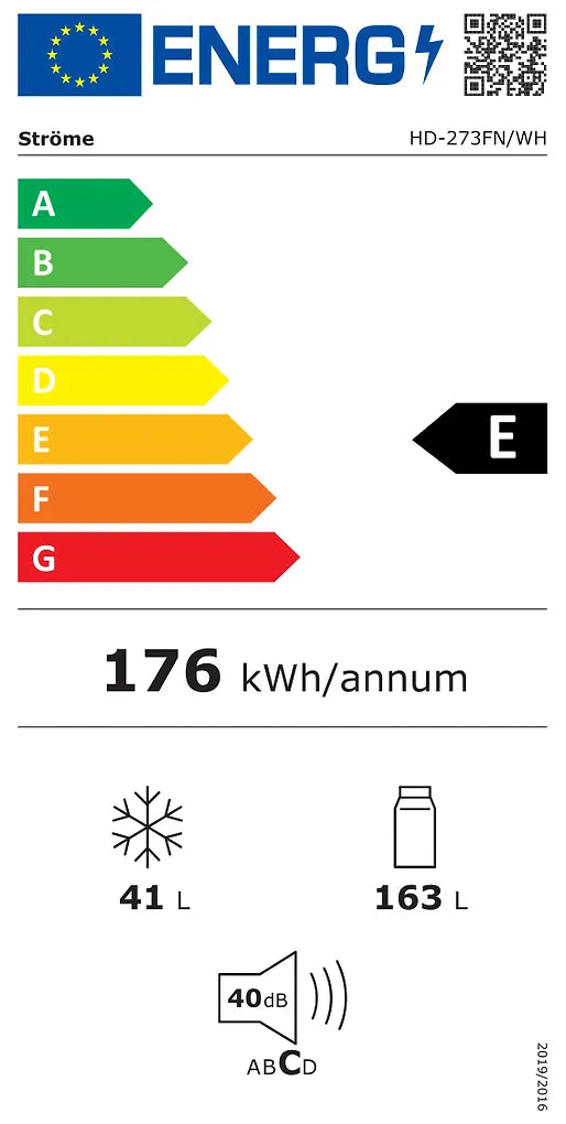 Ströme HD-273FN/WH Yankee skåp, vit