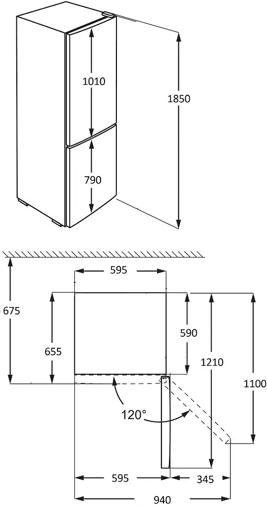 Ströme HD-449RWEN/WH kyl-frys, vit