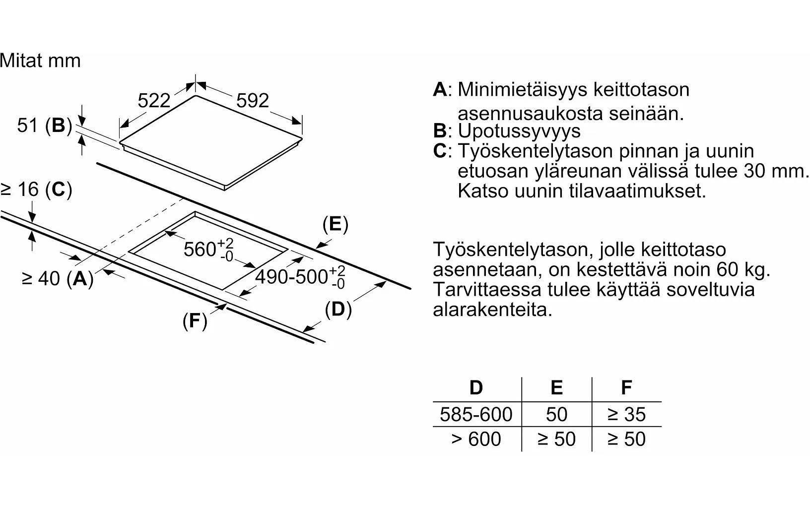 Siemens EH61RBEB6E iQ100 induktiotaso