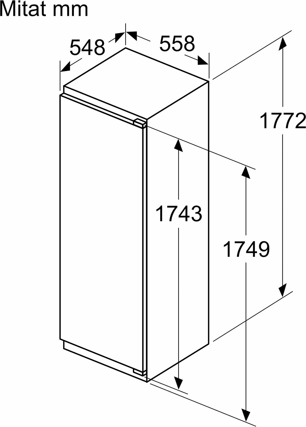 Siemens KI81RVFE0 iQ300 integroitava jääkaappi – kuva 6
