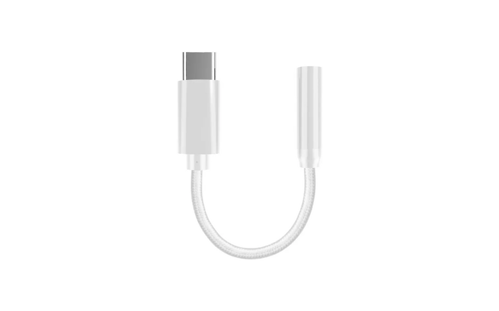 Fuj:tech USB-C - 3.5mm -audioadapteri, valkoinen