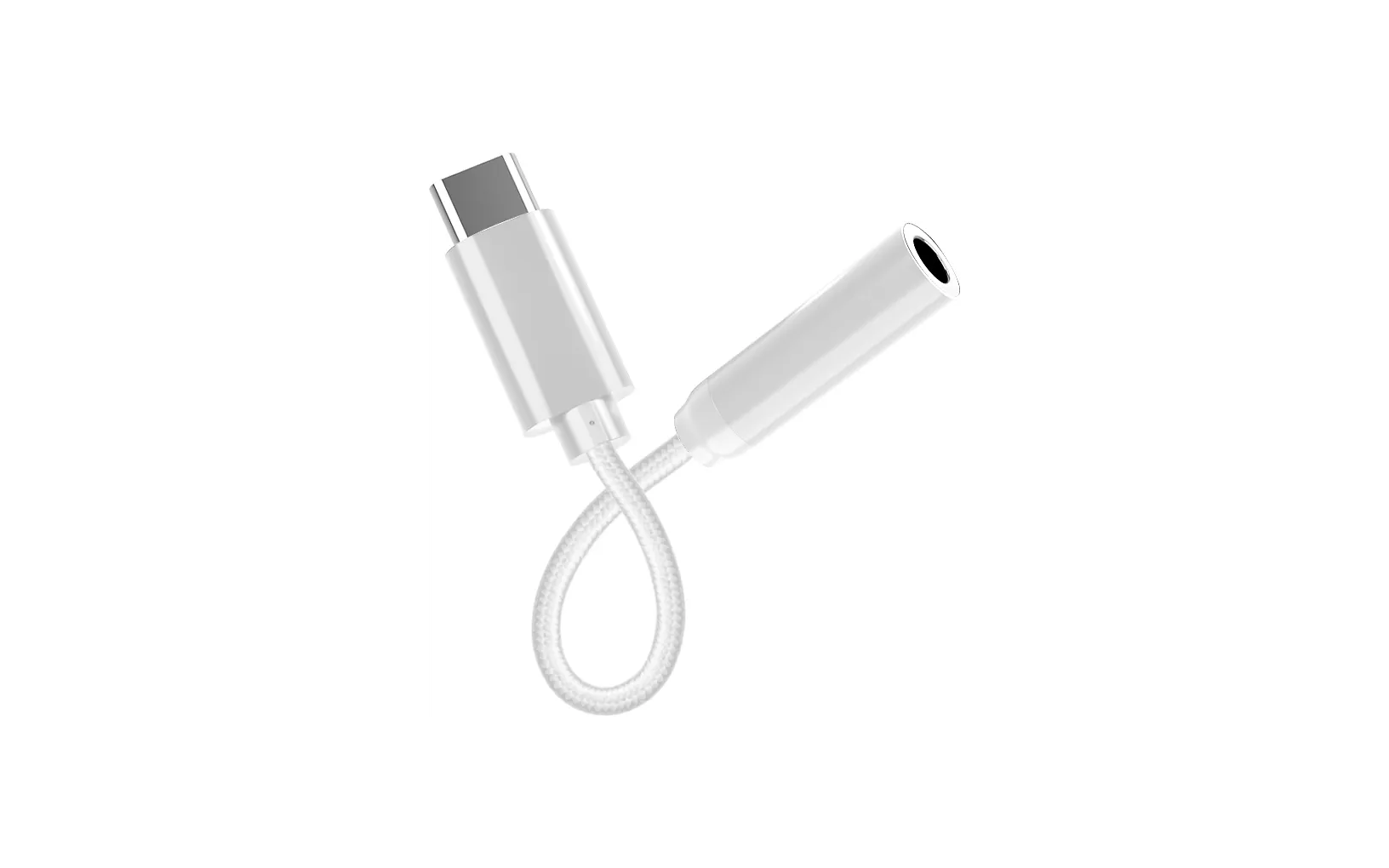 Fuj:tech USB-C - 3.5mm -audioadapteri, valkoinen