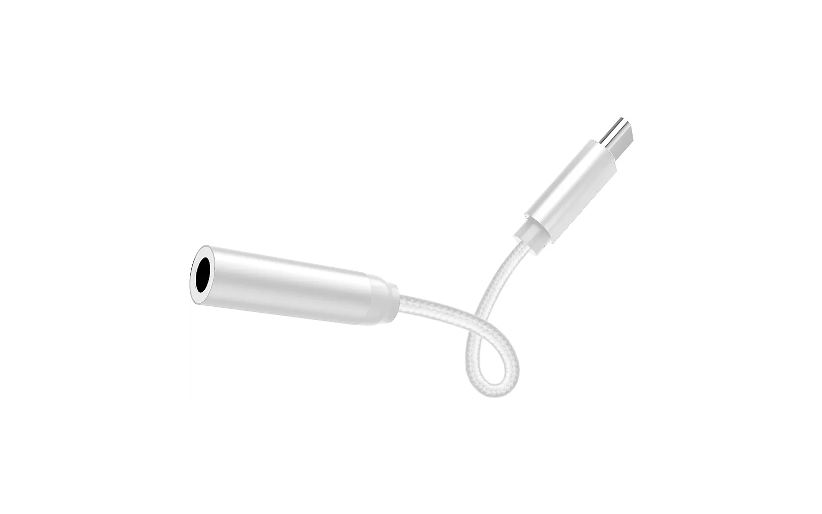 Fuj:tech USB-C - 3.5mm -audioadapteri, valkoinen