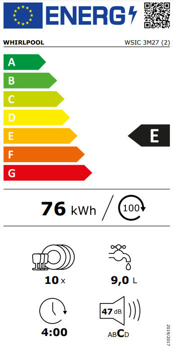 Whirlpool WSIC 3M27 integroitava astianpesukone – kuva 14