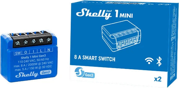 Shelly 1 Mini Gen3 -relekytkin wifi-verkkoon – kuva 6