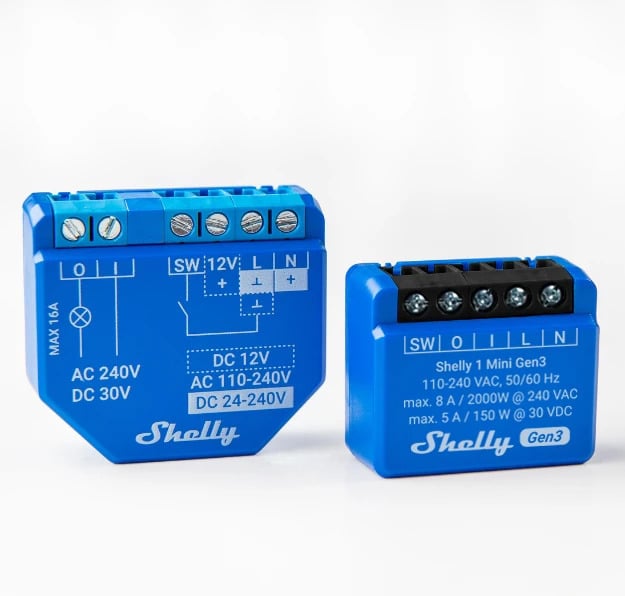 Shelly 1 Mini Gen3 -relekytkin wifi-verkkoon – kuva 5