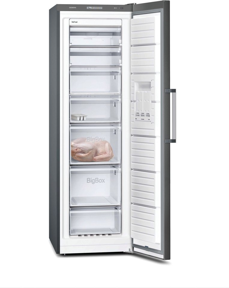 Siemens GS36NVXEV iQ300 kaappipakastin, musta teräs