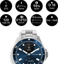 Withings Scanwatch Nova älykello, 42 mm, sininen