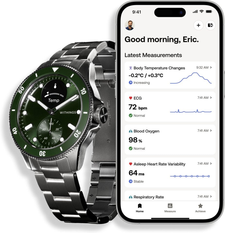 Withings Scanwatch Nova älykello, 42 mm, vihreä