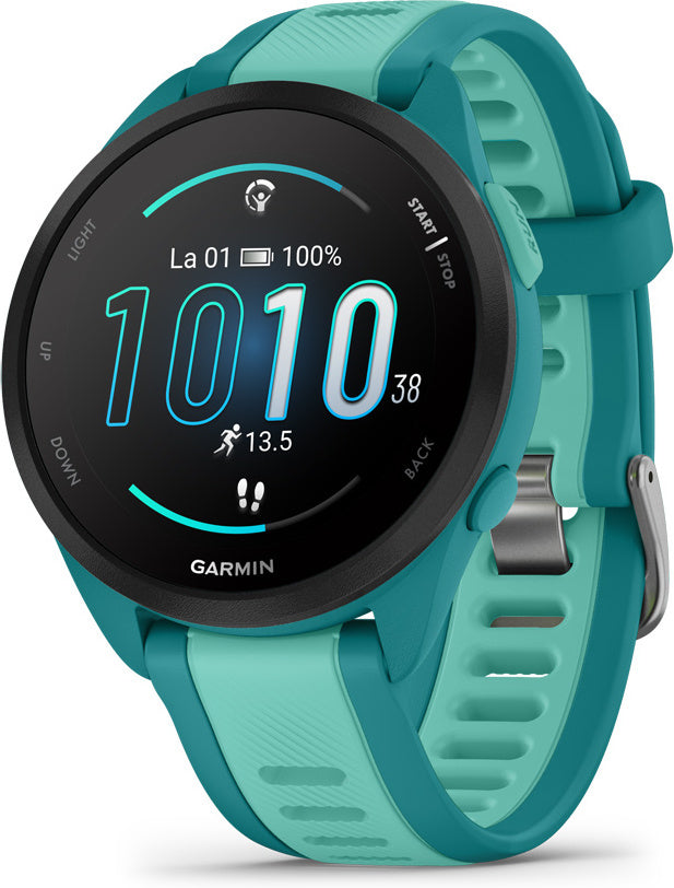 Garmin Forerunner 165 Music -juoksukello, turkoosi
