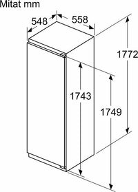 Bosch KIR81ADD0 Serie 6, Integroitava jääkaappi, pehmeästi sulkeutuva litteä sarana – kuva 4