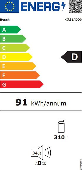 Bosch KIR81ADD0 Serie 6, Integroitava jääkaappi, pehmeästi sulkeutuva litteä sarana – kuva 10