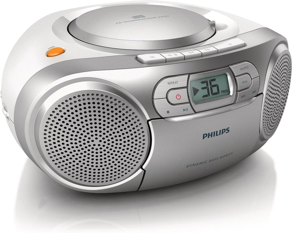 Philips AZ127 Bärbar CD-spelare, Silver