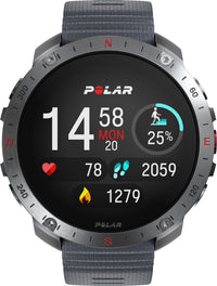 Polar Grit X2 Pro -urheilukello, harmaa silikoniranneke