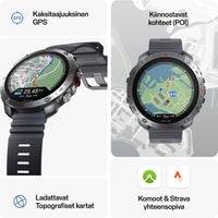 Polar Grit X2 Pro -urheilukello, harmaa silikoniranneke