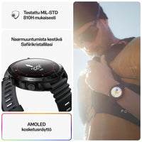 Polar Grit X2 Pro -urheilukello, harmaa silikoniranneke