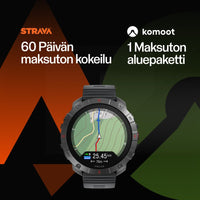 Polar Grit X2 Pro Titan -urheilukello, ruskea nahkaranneke
