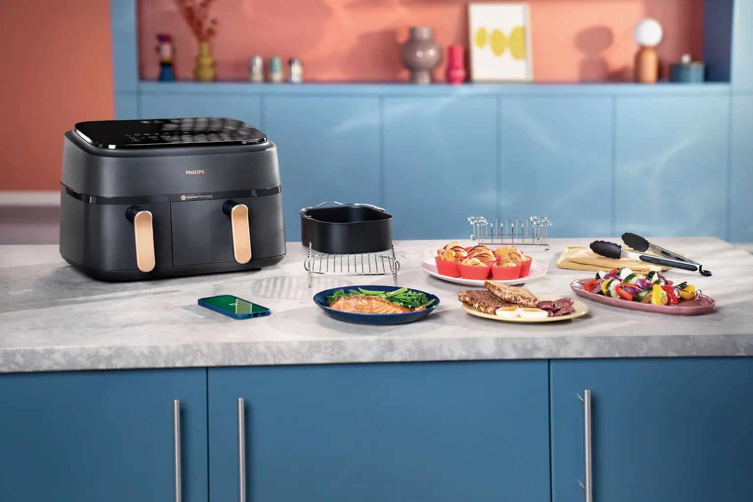 Philips 3000 Series Dual Basket airfryer (NA352/00)