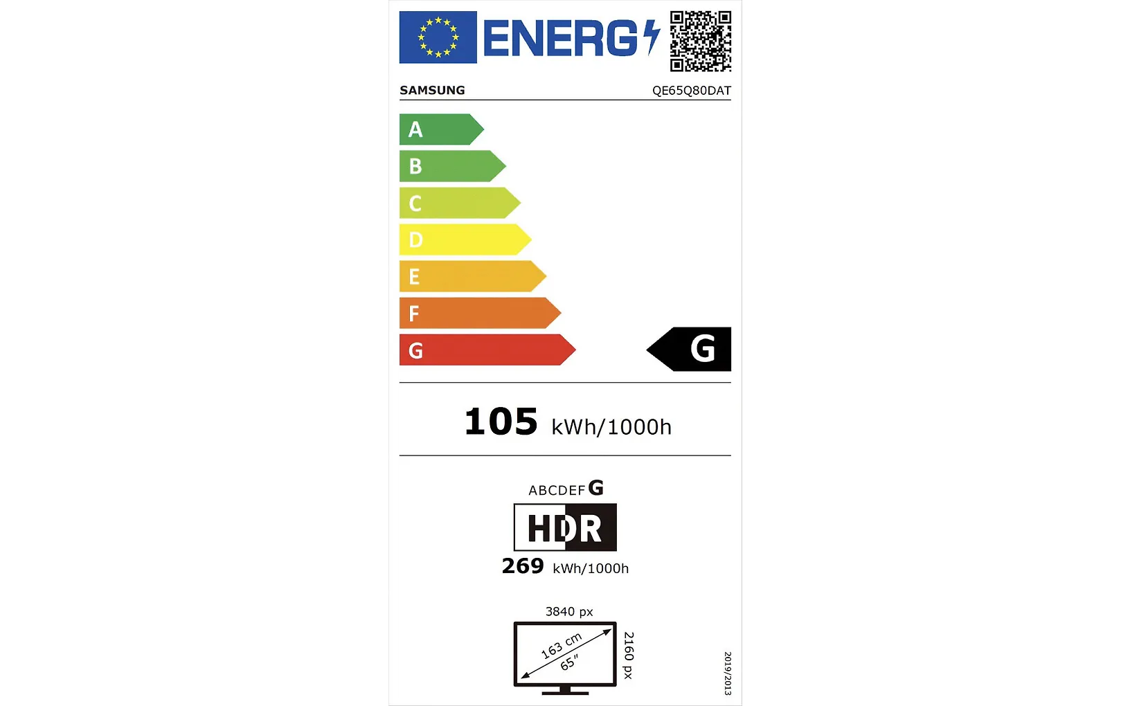 Samsung 65" Q80D – 4K QLED TV