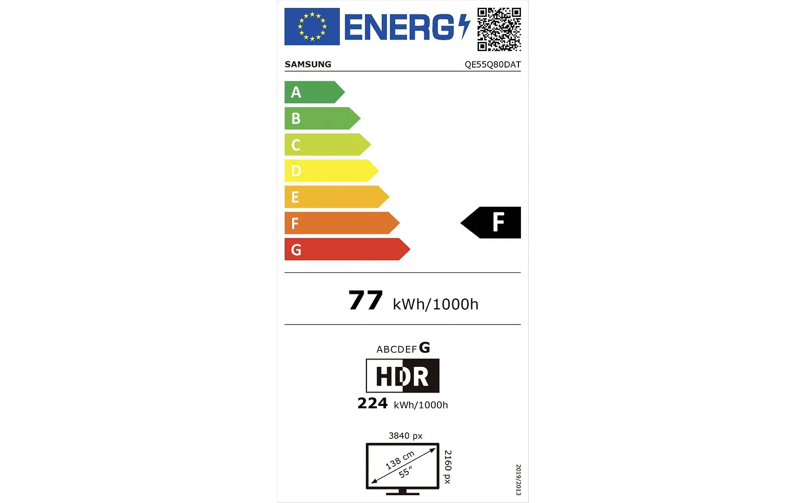 Samsung 55" Q80D – 4K QLED TV