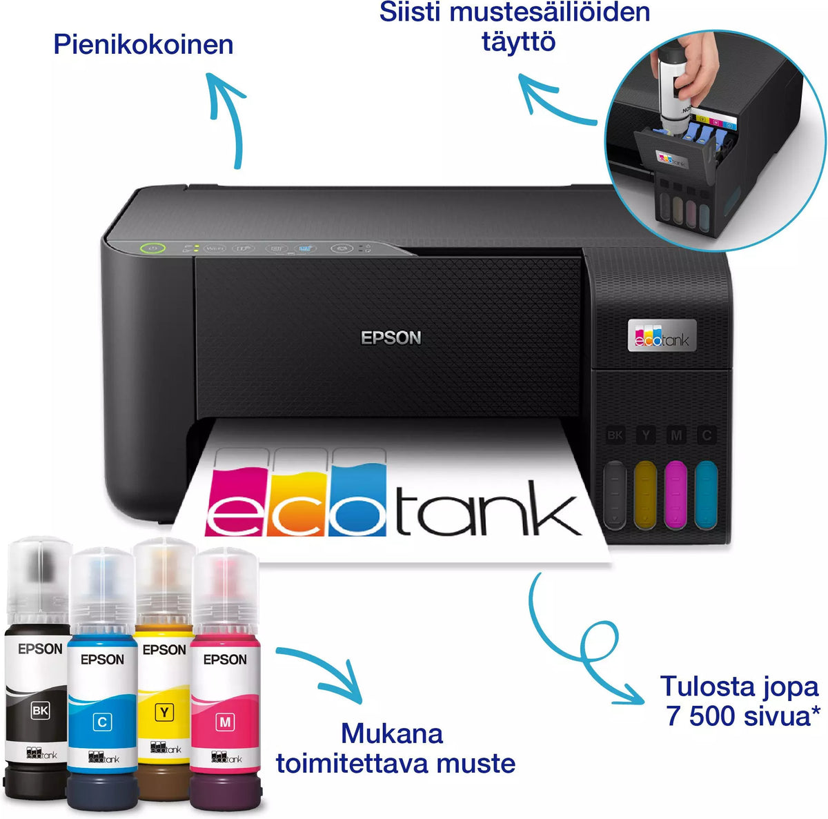 Epson EcoTank ET-2860 A4-monitoimitulostin – kuva 4