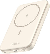 UGREEN Magnetic Wireless Power Bank -langaton varavirtalähde, 5000 mAh, beige – kuva 2