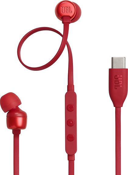 JBL Tune 310C nappikuulokkeet, USB-C, punainen