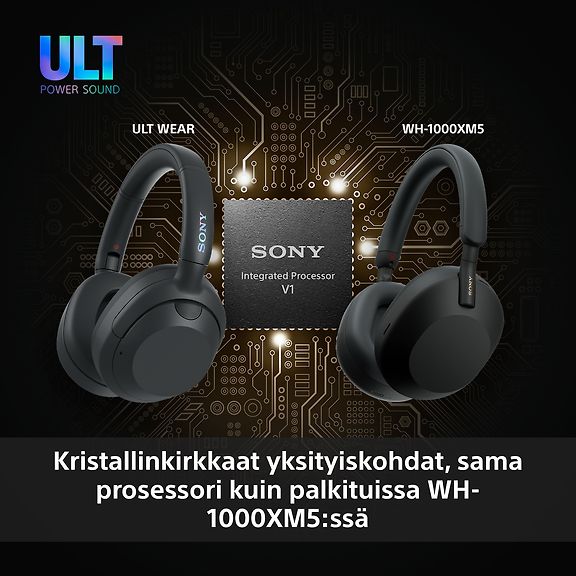Sony ULT Wear vastamelukuulokkeet, musta – kuva 4