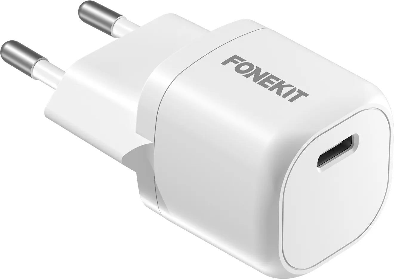 FoneKit Mini 20W -nätladdare, USB-C, valkoinen