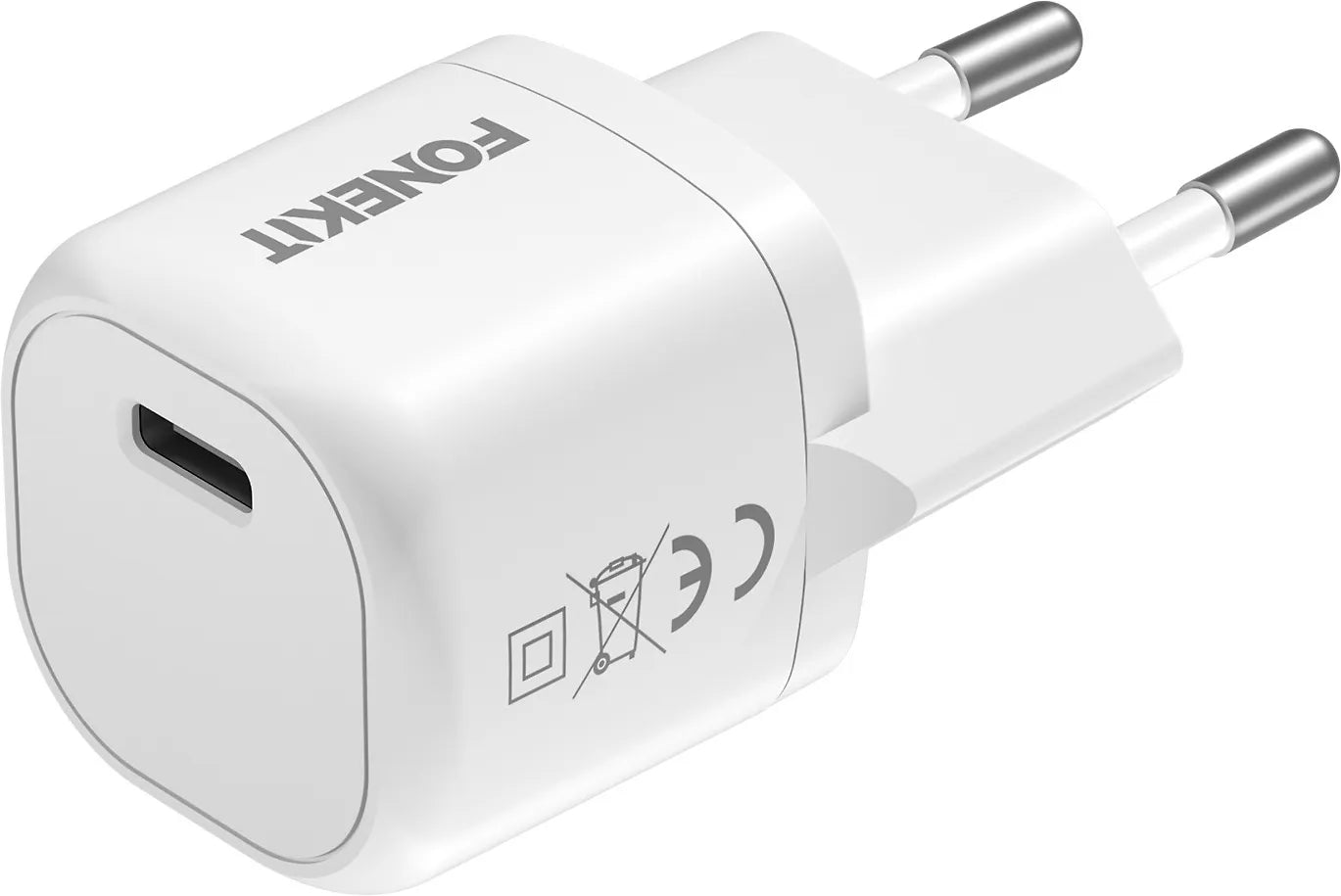 FoneKit Mini 20W -nätladdare, USB-C, valkoinen