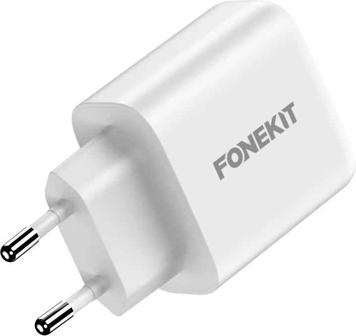 FoneKit GaN PD 65W -nätladdare, USB-C, vit