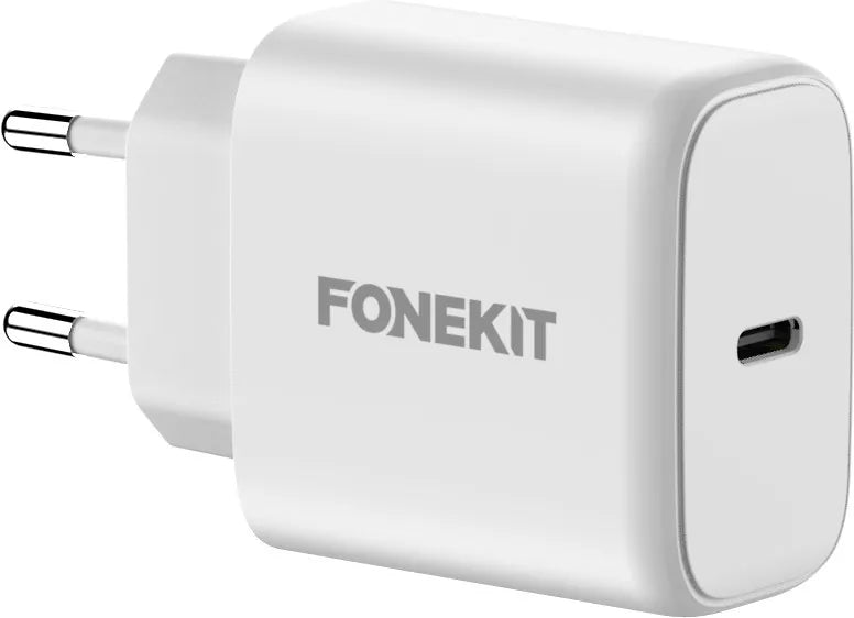 FoneKit GaN PD 65W -nätladdare, USB-C, vit