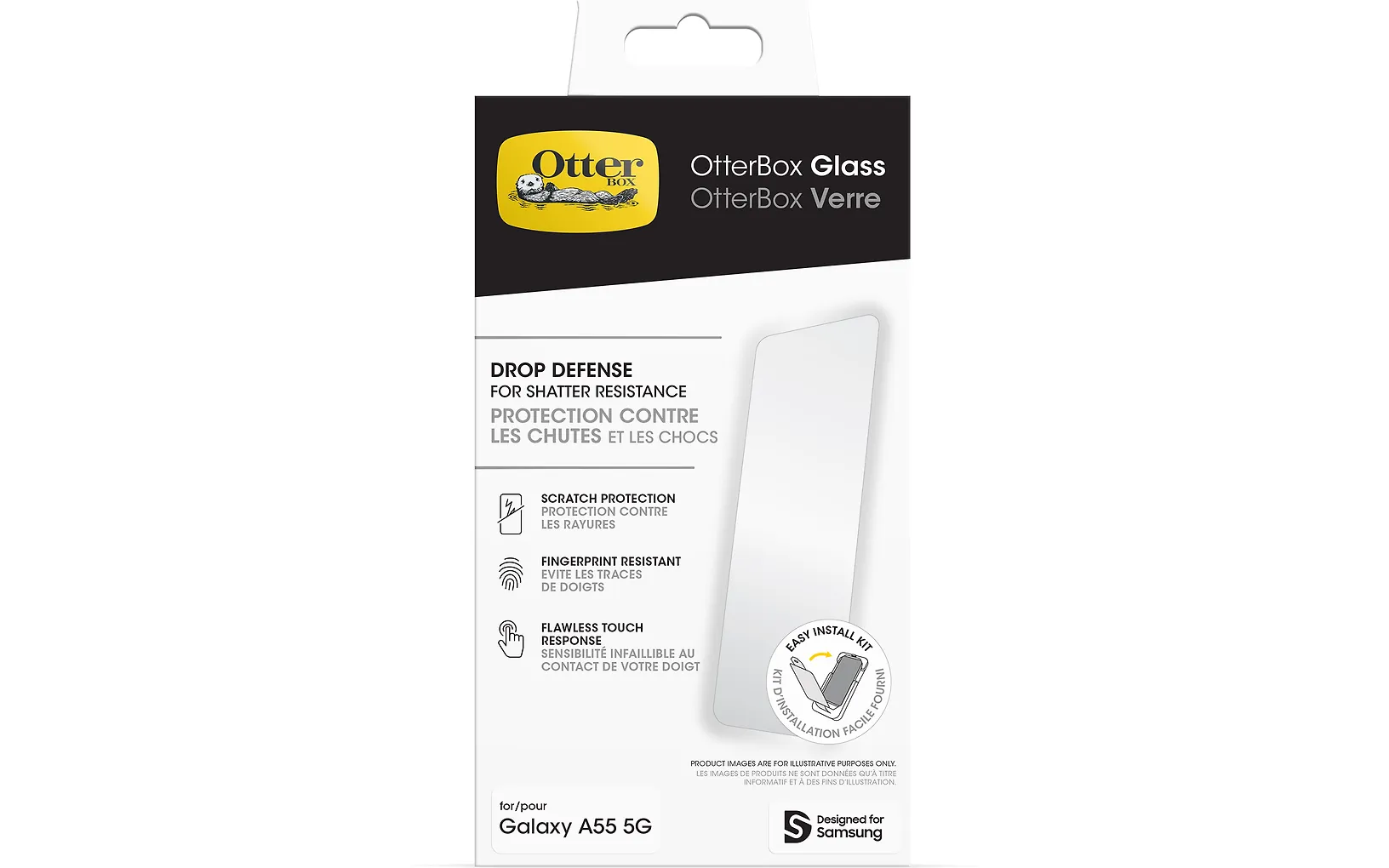 Otterbox Glass Skärmskydd, Samsung Galaxy A55, Genomskinligt