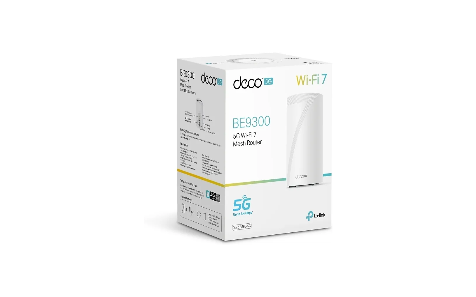 TP-LINK Deco BE65-5G Tri-Band 5G/4G/3G -modeemi ja WiFi 7 -tukiasema