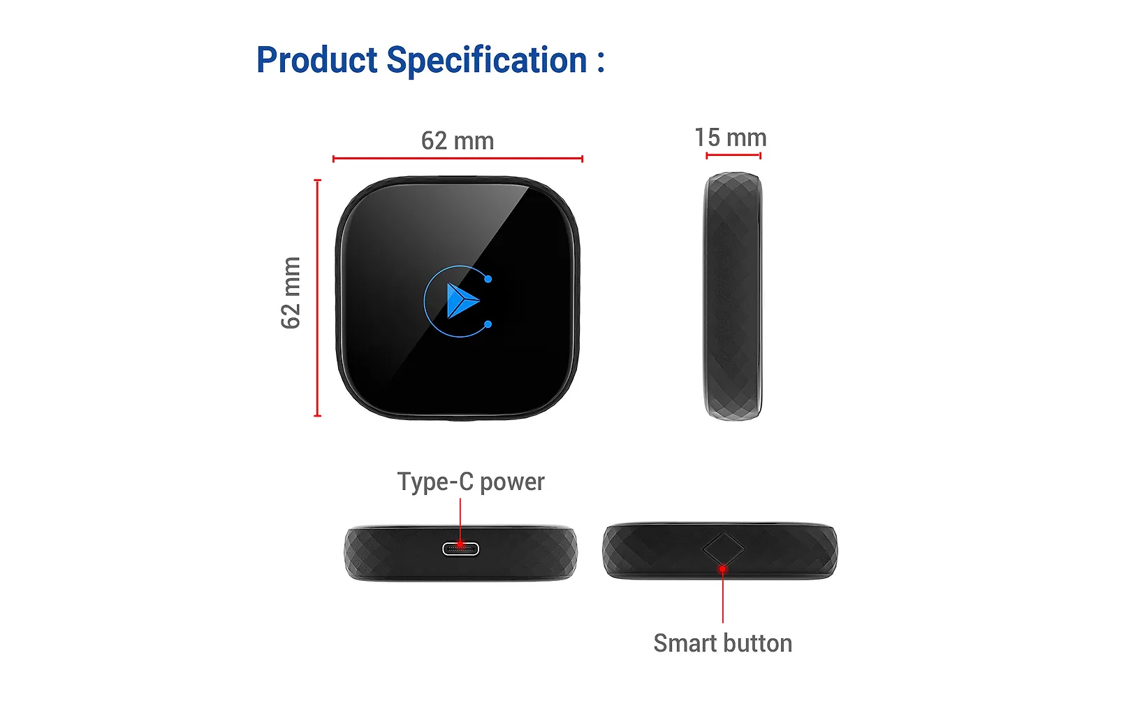 FoneKit Android Auto/CarPlay trådlös adapter