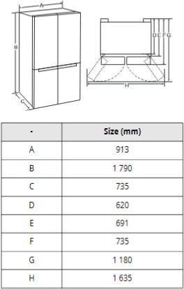 LG GSGV80EPLL Side By Side, musta – kuva 18