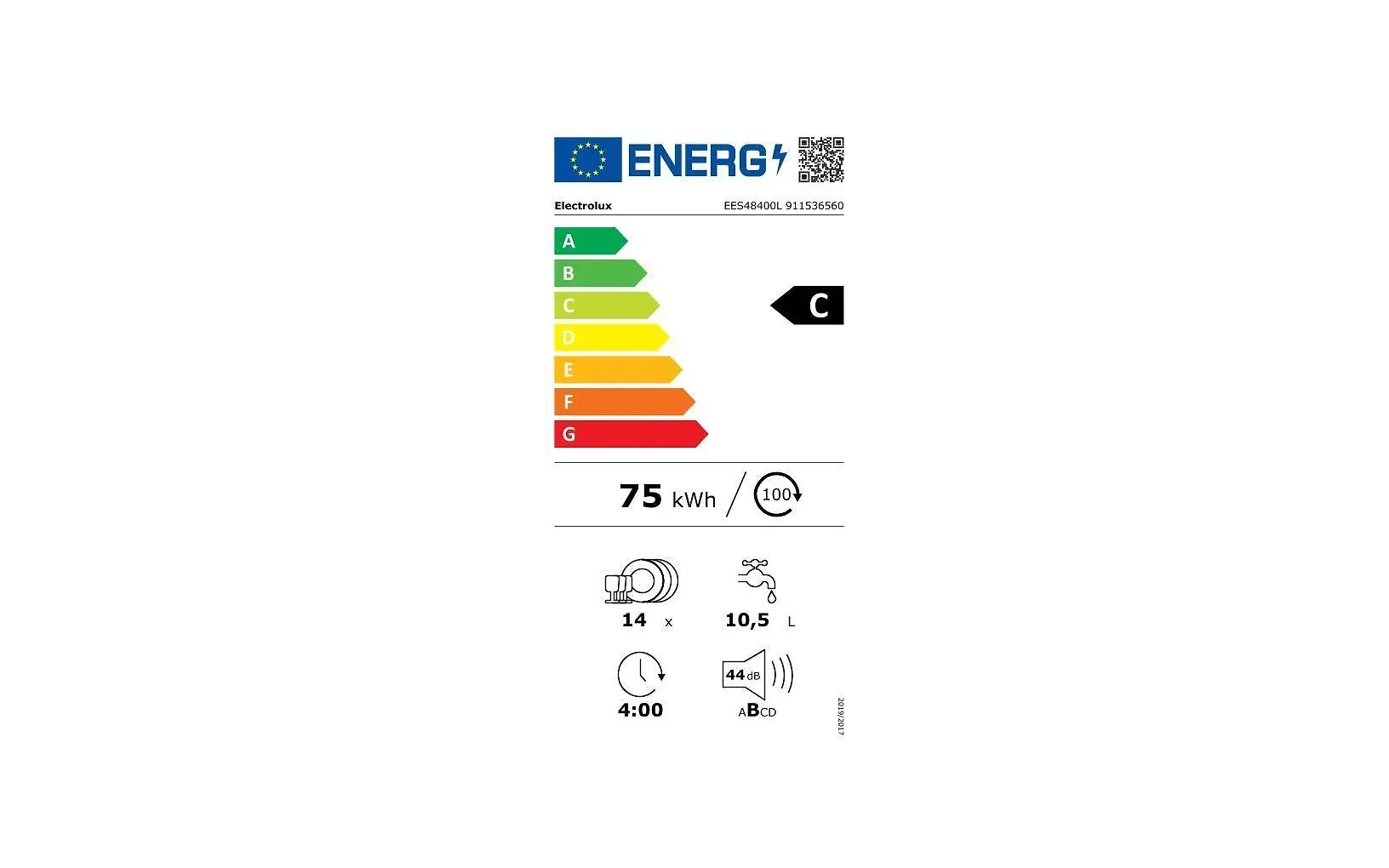 Electrolux 600 SatelliteClean astianpesukone, integroitava (EES48400L)
