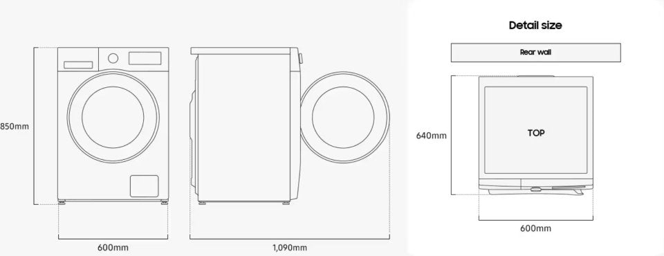 Samsung WD11DG5B15BHEE kuivaava pesukone