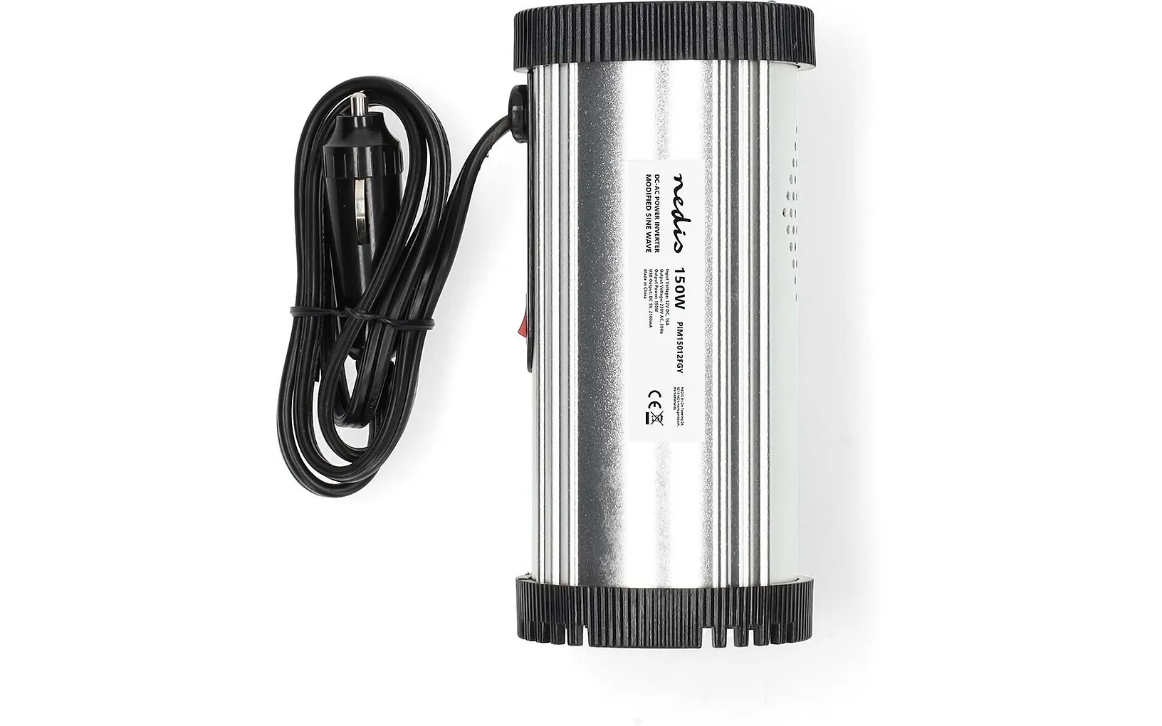 Nedis PIM15012FGY inverter, 12 V, 150 W, modifierad sinusvåg