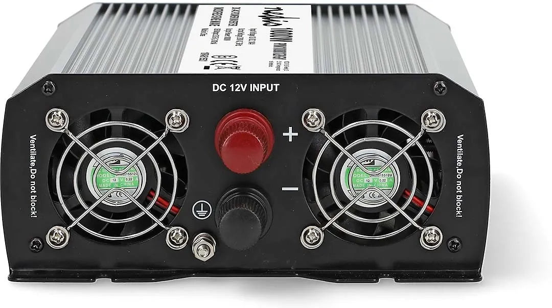 Nedis PIM100012FGY invertteri, 12 V, 1000 W, muokattu siniaalto