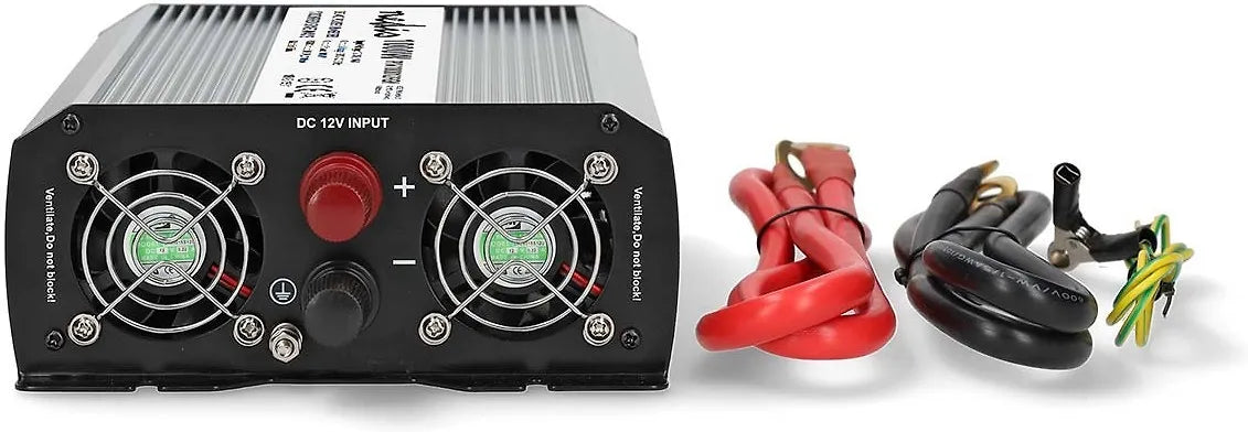 Nedis PIM100012FGY invertteri, 12 V, 1000 W, muokattu siniaalto