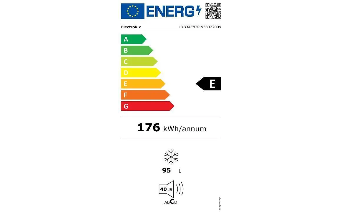 Electrolux LYB3AE82R frysskåp, integrerbart