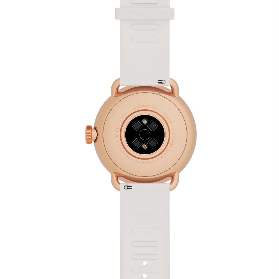 Withings Scanwatch 2 älykello, 38 mm, ruusukulta